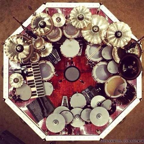 Neil Peart S Massive Drum Set From Above Neil Peart Drums Drum Kits