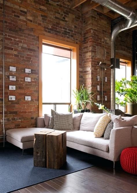 Brick Wall Living Room Exposed Brick Walls 1 Living Room With Red B