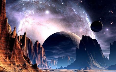 Sky Alien Landscape Alien Planet Sci Fi Wallpaper Space Art