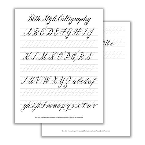 Free Printable Calligraphy Worksheets Customize And Print