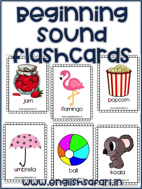 Beginning Sounds Flashcards Flashcards Beginning Sounds Alphabet Cards