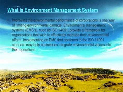 Definition, salient feaures and components. What Is Environmental Management System - YouTube