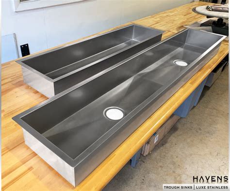 Custom Trough Sinks Stainless Steel And Pure Copper Havens Luxury
