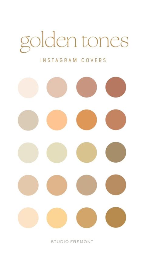 Golden Tones Color Palette Instagram Highlight Icons Instagram Icons