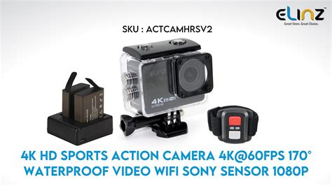 4k hd sports action camera 4k 60fps waterproof with remote control