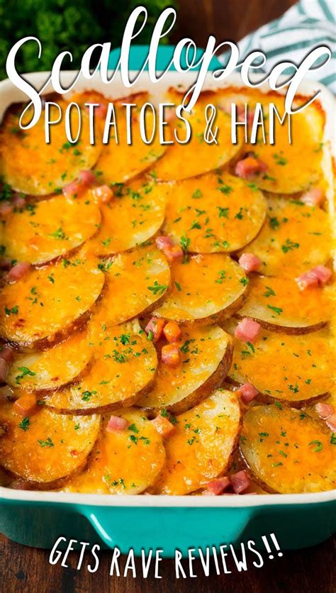 A ham and potato casserole usually takes about an hour to bake. Scalloped Potatoes and Ham | Side dish recipes easy, Side ...