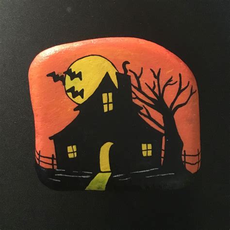 Haunted House Haunted House Painted Rocks Haunting