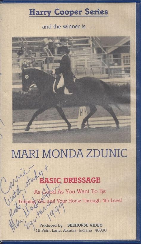 Mari Monda Zdunic Basic Dressage As Good As You Want To Be