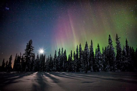 Aurora Moon Aurora Borealis Northern Lights Aurora Northern Lights
