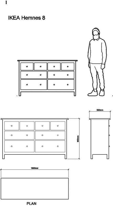 Autocad Download Ikea Hemnes 8 Dwg Drawing Thousands Of Free Cad Blocks