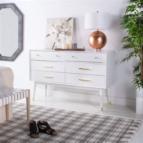 Modern White Dresser No Handles Atlin Designs Modern 8 Drawer Double