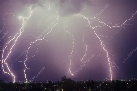 Cloud To Ground Lightning Arizona Stock Image C017