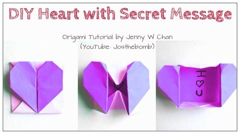 Heart Shaped Envelope Origami Instruction Origami