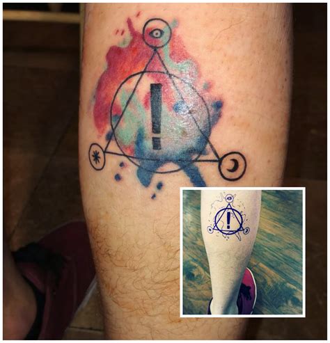 Maybe you would like to learn more about one of these? My first tattoo. Panic! At The Disco cult symbol done by ...