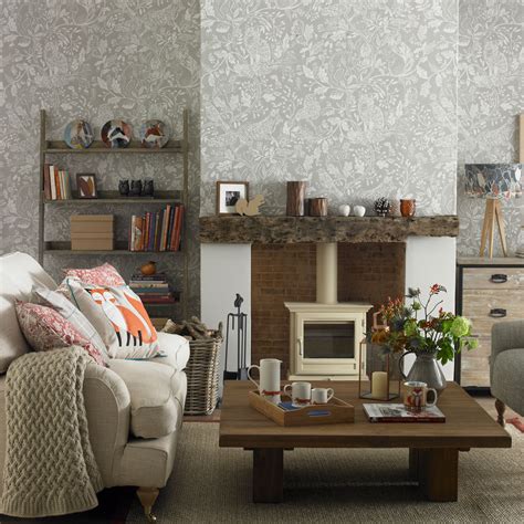 In large formal homes, a sitting room is often a small private living area adjacent to a bedroom, such as the queen's sitting room and the lincoln sitting room of the white house. Living room wallpaper - Wallpaper for living room - Grey ...