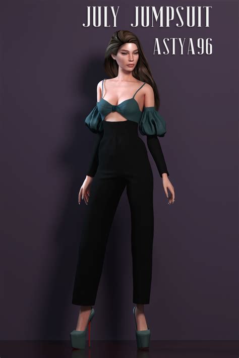 Astya96cc July Jumpsuit 01 40 Swatches New Mesh Emily Cc Finds