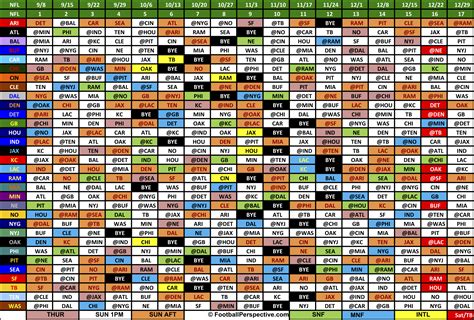 Nfl Football Printable Schedule