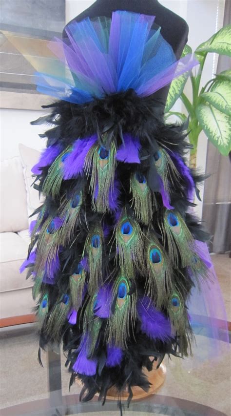 Peacock Feather Bustle Tail For Costume Peacock Costume Peacock