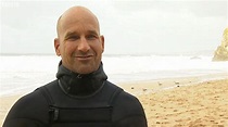 Mike Stewart surfs in the United Kingdom 20 years later