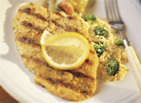 ⅔ cup coarsely chopped fresh dill. Grilled Tilapia, Broccoli Couscous, and Ginger Cucumber ...