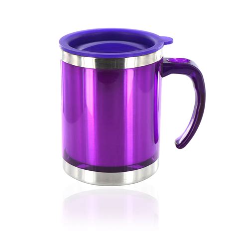 Thermal Travel Mug Insulated Coffee Tea Flask Cup Removable Lid 450ml