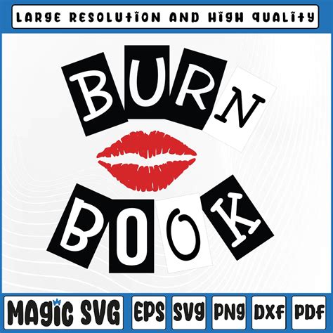 Mean Burn Book Svg Mean Girls Inspired Svg Burn Book Digi Inspire My XXX Hot Girl