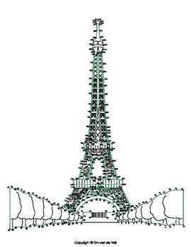 ★ when children succeed in connecting them all, the connected dots are delightfully transformed into a colorful graphic of whatever the child has outlined with cheerful clapping sound in the background. Eiffel Tower Extreme Dot-to-Dot / Connect the Dots PDF by Tim's Printables