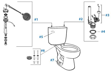 American Standard Toilet Repair Parts For Ravenna Series Off