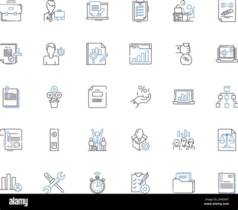 Information Retrieval Line Icons Collection Query Indexing Ranking