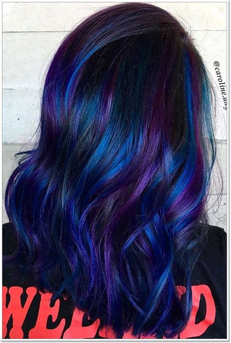 Jet black hair suits all skin tones, irrespective of their surface tones and undertones. 115 Extraordinary Variations of Blue and Purple Hair For You