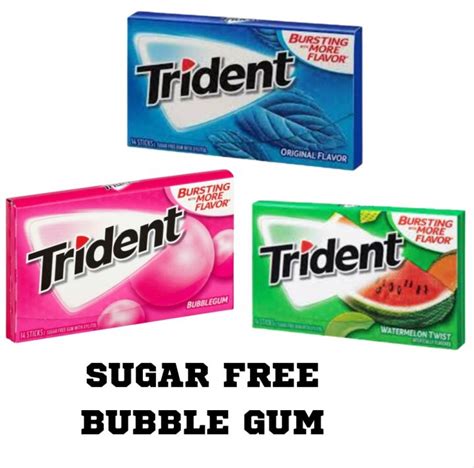 Trident Bubble Gum Sugar Free 14 Sticks Lazada Ph
