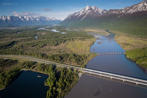 Heres A Unique View Of The Knik River Bridge Between Anchorage And The