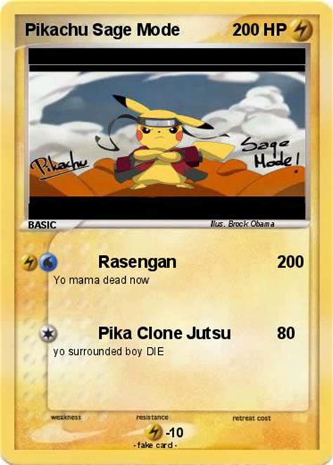 Pokémon Pikachu Sage Mode 5 5 Rasengan My Pokemon Card