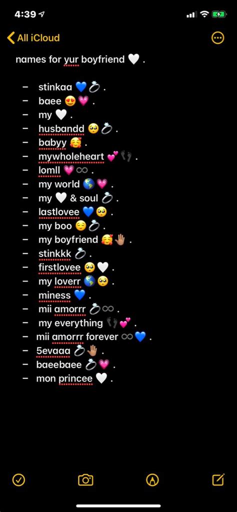 Titles For Yur Boyfriend 🥰 Cute Boyfriend Nicknames Cute Names For