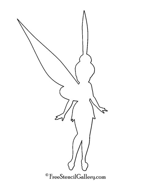 Tinkerbell Silhouette Stencil Tinkerbell Birthday Party Pinterest
