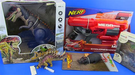 Dinosaurs Jurassic World And Nerf Guns Toys Video For Kids Fidget