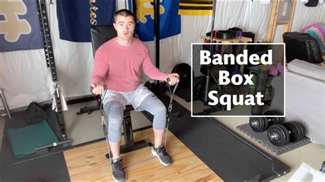 Banded Box Squat Exercise Tutorial At Home Workout Routine Youtube