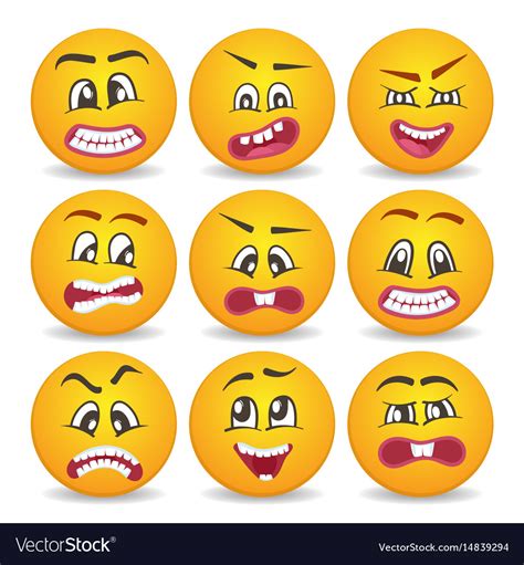 Smileys Vector Set Smiley Faces With Facial Expressions Happy Evil The Best Porn Website
