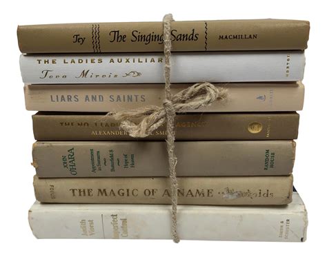 Vintage Cream Tanneutral Book Stack Set Of 7 On Book