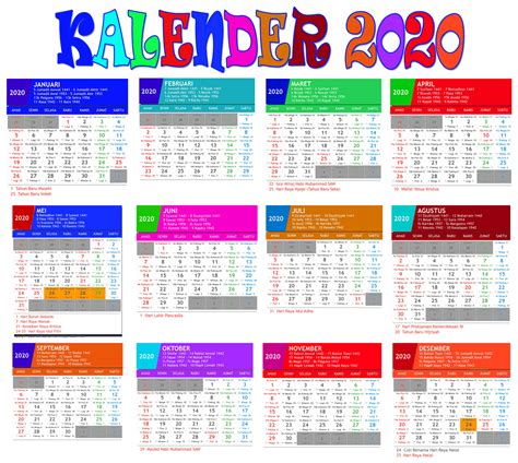 Kalender 2021 Indonesia Lengkap Dengan Hari Libur Nas
