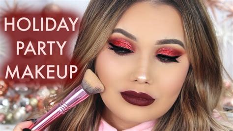 Red Holiday Party Makeup Youtube