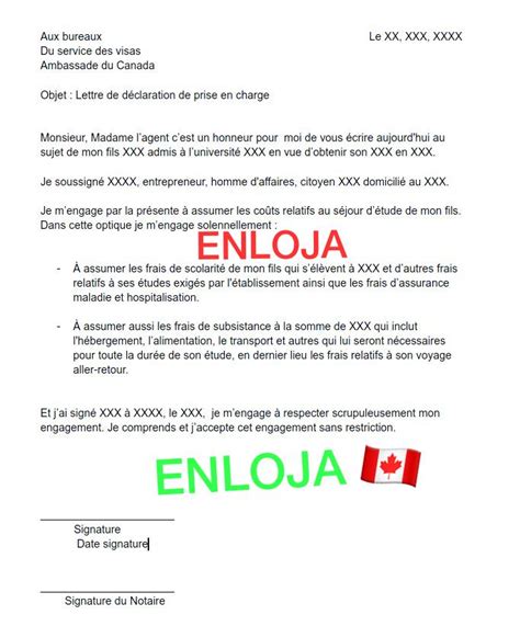 Szaval R Ks G Bankett Attestation De Prise En Charge Visa Canada