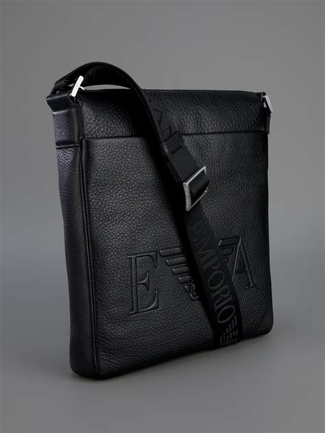 Emporio Armani Messenger Bag In Black For Men Lyst