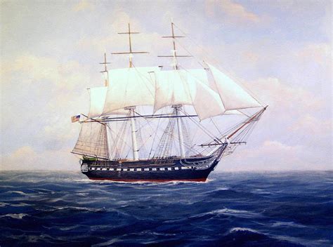 Uss Constitution Painting By William Ravell Fine Art America