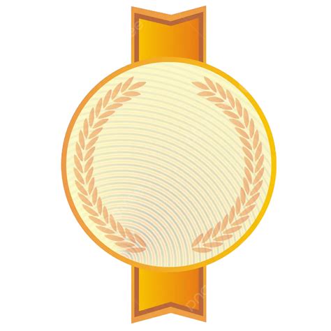 Golden Stamp With Vertical Ribbons Vector Vector Design Element