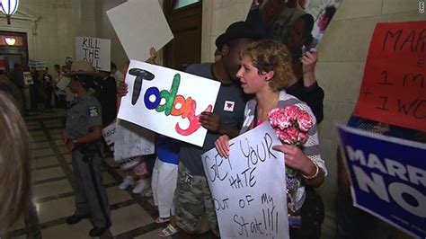 Demonstrators Fill Albany Statehouse As Gay Marriage Battle Continues