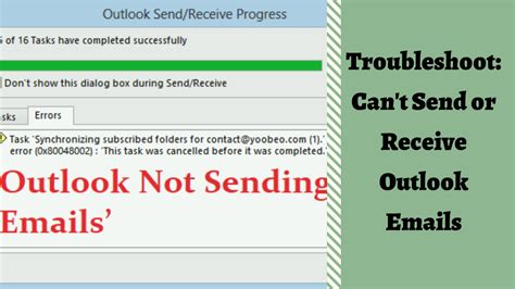 Troubleshoot Cant Send Or Receive Outlook Emails