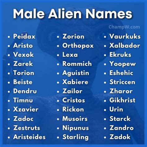 500 Alien Names Cool Ideas For Your Intergalactic Character