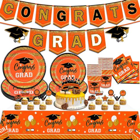 2023 Graduation Party Decorations96 Pcs Orange Graduation Party