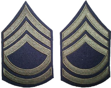 Rank Master Sergeant First Class Olivgrön Us Army Ww2 Repro Ww1 Ww2